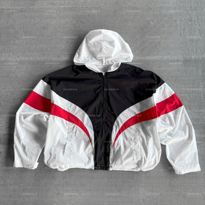 Conjunto Deportivo de Dos Piezas para Hombre en Poliéster, Chaqueta de Nailon con Cierre y Pantalones Deportivos, Chaqueta Cortavientos Personalizada de Nailon de Alta Calidad - Product Image 4