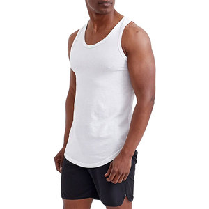 Wholesale Fitness Bodybuilding Gym Tank Tops <b>Men</b> <b>Singlet</b> Tops Casual Cotton Bamboo Fiber Breathable O-Neck Sleeveless Vests - Product Image 4