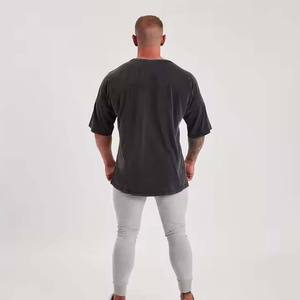 T-shirts pour hommes délavés 100% Cotton Street Wear t-shirts délavés à l'acide avec logo personnalisé de couleur Tean T-shirt à épaules tombantes oversize taille USA - Product Image 5