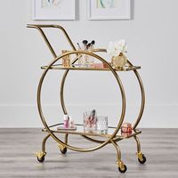 Chariot de bar moderne en métal pour hôtel, usage domestique, hospitalier et extérieur - Service de boissons et de vins en gros