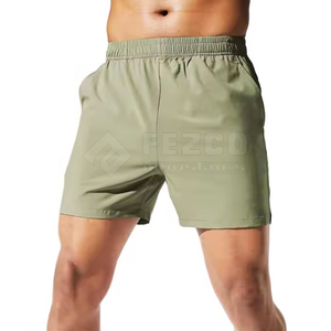 Pantalones cortos de gimnasio ligeros hechos a medida La mejor tela con cierre de cintura elástica Estilo sólido Diseño informal Venta en línea - Product Image 2