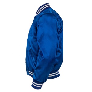 Chaqueta Bomber de Satén Personalizada para Hombre, Chaqueta de Béisbol Personalizada con Bordado Varsity de Alta Calidad - Product Image 4