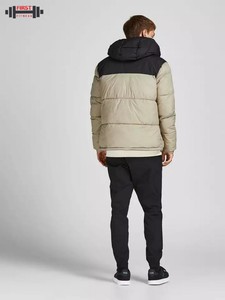 Chaqueta Unisex de Invierno 2025, Estilo Regular, Cuello Alto, Acolchada, Reversible, Ecológica, con Bolsillo Frontal, Chaqueta de Lona, Parka para Hombre - Product Image 3