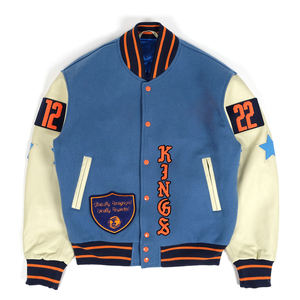 Veste universitaire personnalisée vente en gros en usine veste de baseball universitaire OEM de haute qualité pour hommes manches brodées Letterman - Product Image 1