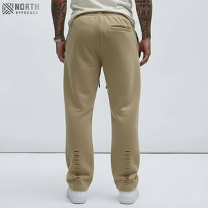 กางเกงวิ่งขายาวสำหรับผู้ชายผ้าคอตตอนขากว้างกางเกงวอร์มทรงหลวมมีรอยขาดสำหรับผู้ชายกางเกงวิ่งสไตล์ลำลองสำหรับฤดูหนาวของ100% - Product Image 2