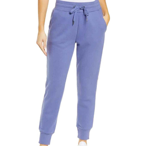 กางเกงวอร์มสตรีทแวร์ผ้าคอตตอนเอวสูงของผู้หญิงกางเกงวิ่งขายาวผ้าคอตตอน100% ราบเป็นมิตรต่อสิ่งแวดล้อมโลโก้ออกแบบได้ตามต้องการ - Product Image 2