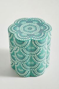 Table d'appoint Antique en incrustation d'os unique Incrustation blanche Table basse centrale ronde géométrique Meubles de table d'appoint pour décoration intérieure - Product Image 3