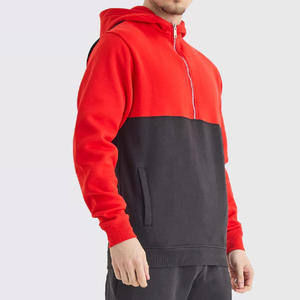 Vente en gros, sweat à capuche surdimensionné en détresse imprimé sur mesure, tissu polaire motif lavage vintage, rouge unique brodé - Product Image 4