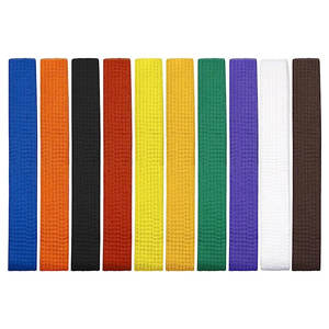 Ceinture de karaté brodée personnalisée Arts martiaux Taekwondo Judo Ceinture de grade Couleur noire Tissu en mélange de polyester et de coton - Product Image 3