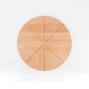 Tagliere per pizza in legno rotondo Ø350x20mm | Fabbricato e personalizzato in Polonia - Product Image 1