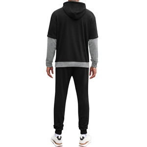 Pantalons de survêtement et sweat à capuche de qualité supérieure pour hommes Ensemble de survêtements 2 pièces OEM Sun Faded Men Stacked Jogger Sets Flared Sweat Suits évasés - Product Image 4