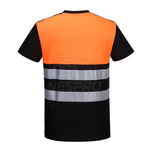 Camiseta de trabajo de secado rápido de poliéster 100% de alta visibilidad al mejor precio, gran oferta personalizada, ropa de trabajo OEM de varios tamaños de seguridad - Product Image 3