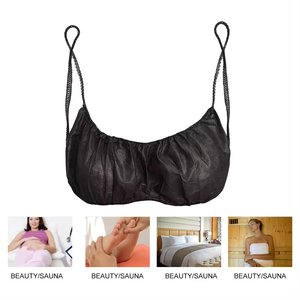 Sujetador sin costuras de algodón negro hecho a mano con fibra de bambú, con aros, transpirable, estilo sexy, para mujer, salón de belleza - Product Image 5