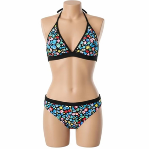 Conjunto de Bikini Estampado Anti-Cloro, Tela de Poliéster Resistente a la Decoloración, Traje de Baño para Playa y Piscina, Venta al por Mayor para Mujer - Product Image 3