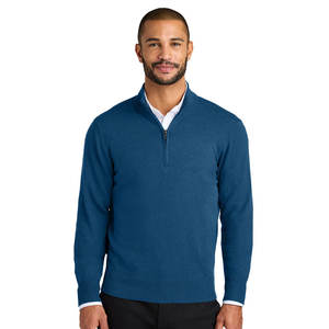 Super Heavyweight 1/4-<b>Zip</b> Pullover Sweatshirt Graphite Heather <b>Quarter</b>-<b>Zip</b> Merino Wool Sweater - Product Image 6