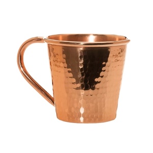 Nouveau look tasse Mule martelée nouvelle tasse en cuivre pur pour boire tasse en cuivre pour Barware verre à bière au prix de gros - Product Image 1