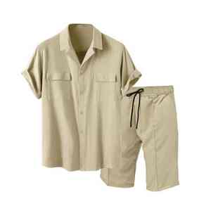 Oversize Heavy Cotton Washed T <b>Shirt</b> and Shorts Set Cotton Jersey <b>Summer</b> Short Set <b>for</b> <b>Men</b> Breathable Cotton Custom Two Piece - Product Image 4