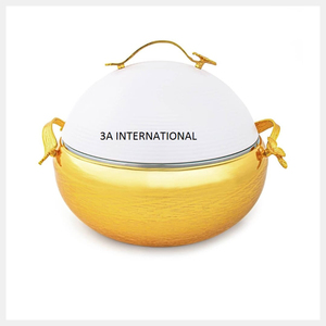 Pot de service en bois et en métal, tendance, avec couvercle en plaqué or, ustensiles de cuisine, vaisselle de mariage, livraison gratuite - Product Image 5