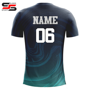 Ensemble de maillots de football personnalisés à séchage rapide pour enfants, uniformes d'été en maille, service OEM avec découpe automatisée, nom d'équipe vierge - Product Image 2