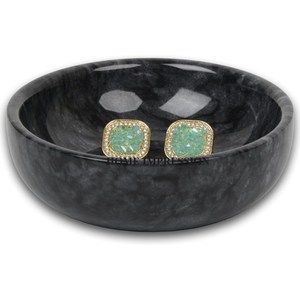 Tazón para servir de mármol de diseño premium, pieza única con forma redonda grande, tazón para servir a muy buen costo, suministro de mesa hecho a mano - Product Image 1