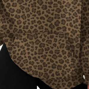 Custom Size Casual Wear <b>Women</b> Leopard-print Hoodies New Arrival Long Sleeve Lightweight <b>Pullover</b> Hoodie <b>For</b> Ladies - Product Image 4