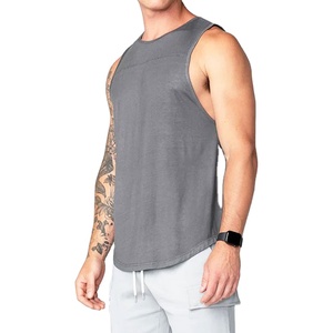 Camiseta Deportiva de Alta Calidad para Gimnasio, Tejida, para Correr, Fitness, Unisex, Corte Largo, Ajuste Regular, Chaleco Deportivo para Hombre - Product Image 2