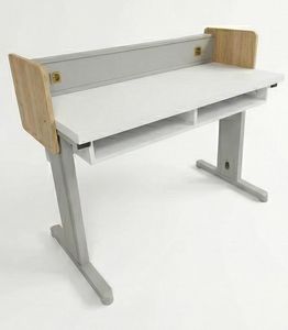 Escritorio de laboratorio moderno con toma de corriente, mesa de trabajo para estudiantes para uso escolar - Product Image 2