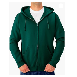 เสื้อฮู้ดผู้ชายซิปผ้าขนแกะ100% BD ไหล่ตกพิมพ์ลายตามสั่งความหนา300 GSM - Product Image 1