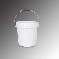 Seau à peinture en plastique PP de qualité alimentaire de 1 litre, nouveau design conique, poignée métallique blanche de haute qualité, en gros, du Vietnam