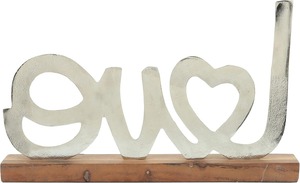 Figurine de conception d'amour en métal artistique sur support en bois affichage de table décoratif pour la maison intérieur bureau cadeau de mariage - Product Image 2