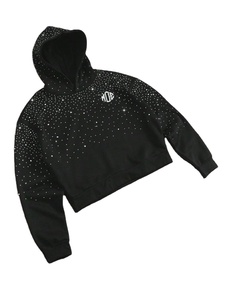 Sudadera con capucha de moda para hombre con pedrería brillante, estilo urbano, con cremallera, de gran tamaño, proveedor de fábrica OEM - Product Image 4