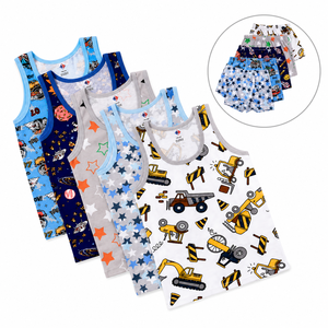 Débardeur décontracté en coton pour enfants, sans manches, imprimé dessin animé, respirant, tricoté, doux et léger pour l'été, usage quotidien - Product Image 3