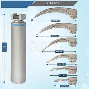 Conjunto de laringoscopio ENT Instrumento médico reutilizable con varios tamaños de hoja y manijas Conjunto de laringoscopio ENT - Product Image 3