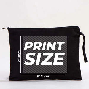 Bolsa de Mano Personalizada de Algodón Negro de 10 x 7 Pulgadas (25 x 18 cm) para Fines Promocionales - Product Image 2