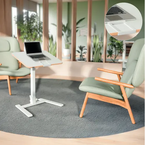 Tavolo ergonomico regolabile in altezza, pieghevole, bianco - Product Image 4
