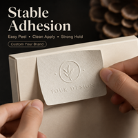 Étiquettes personnalisées en papier texturé gaufré pour stores enrouleurs, autocollants vierges avec logo personnalisé en creux pour emballages de produits de soin et de bougies