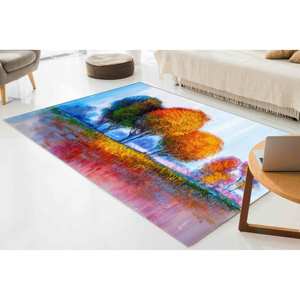 Alfombra con Diseño de Árboles Otoñales: Alfombra Decorativa Antideslizante y Colorida, Alfombra de Chenilla - Product Image 3