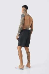 2024 nuevo estilo hombres verano Atlético ajuste elástico cintura cordón pantalones cortos con bolsillos laterales - Product Image 3