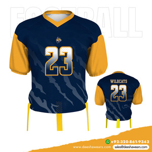 Camisetas de Fútbol Americano de Alto Rendimiento, Tallas Grandes, Transpirables, de Secado Rápido, Antibacterianas, 100% Poliéster, para Equipos, Adultos - Product Image 6