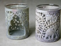 Brûleur d'encens en pierre naturelle de stéatite, diffuseur d'huiles essentielles aromatiques, chauffe-cire, design sculpté en forme d'éléphant, de feuille et d'arbre, Feng Shui