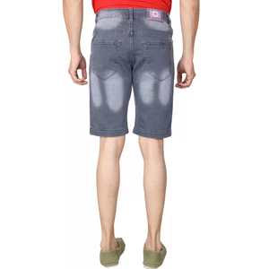 กางเกงขาสั้นผ้ายีนส์สำหรับผู้ชายกางเกงขาสั้นผ้ายีนส์เข้ารูปเข่าสไตล์วินเทจ - Product Image 5