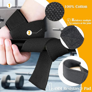 2025 Athlotic Sports Fitness Custom Sport Gym High Quality <b>Weight</b> Lifting Custom Logo <b>Wrist</b> Straps Weightlifting Straps - Product Image 2
