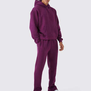 Hip Hop hommes survêtements légers Logo personnalisé imprimé léger respirant 100% coton tissu gros ensembles pour l'hiver - Product Image 5