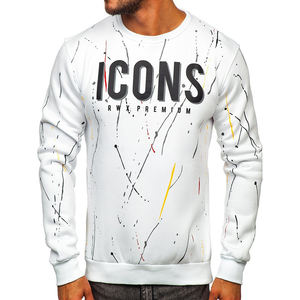 Hombres sudadera proveedor al por mayor logotipo personalizado de gran tamaño casual streetwear cuello redondo jersey con capucha fabricante - Product Image 1