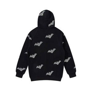 Sweat-shirts à capuche en molleton avec strass personnalisés de haute qualité, en coton, marque privée, pour l'hiver, commandes en gros disponibles - Product Image 2