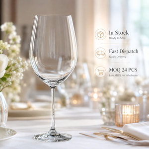 Calici da Vino in Vetro Trasparente Spesso per Noleggio Matrimoni, Lavabili in Lavastoviglie, Personalizzabili OEM ODM - Product Image 1