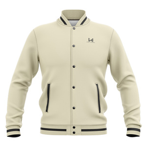 Veste universitaire unisexe à col rond, unie, personnalisée, écologique, coupe-vent, respirante, streetwear, printemps 2026, Wear 4 Games - Product Image 1