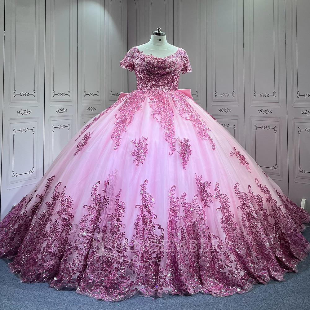 blue dress for baby girl Hot Pink Tulle A-line Strapless Homecoming Dresses MH622 main image 1