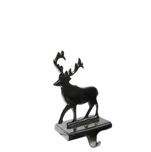 Elegante Metal Peace text Christmas Stocking Holder Stand Perfect Festive Mantle Decor Ideal para Holiday Stocking Display Great - Product Image 2