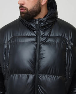 Vente en gros de plumes de canard à la mode Manteaux à bulles brillants Veste bouffante Veste bulle respirante à fermeture éclair de style hip hop - Product Image 3